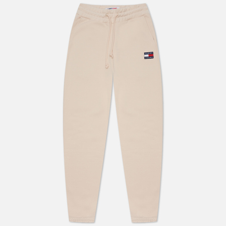 Женские брюки Tommy Jeans Tommy Badge Relaxed Joggers, цвет бежевый, размер XS