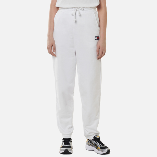 Женские брюки Tommy Jeans Tommy Badge Relaxed Fit Joggers White