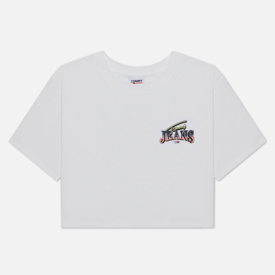 Женская футболка Tommy Jeans Back Graphic Cropped Fit White