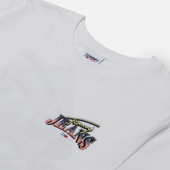 Женская футболка Tommy Jeans Back Graphic Cropped Fit White