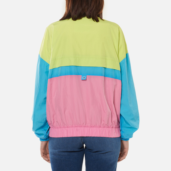 Женская куртка ветровка Tommy Jeans Colour-Blocked Tommy Badge Windbreaker Faded Lime/Multi
