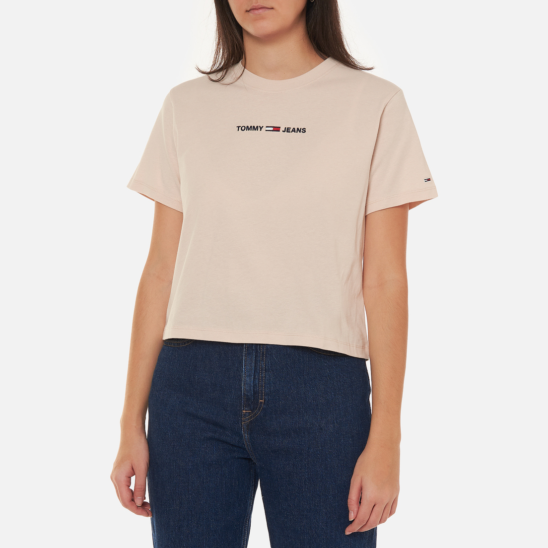 Tommy Jeans Женская футболка Logo Embroidery Organic Cotton