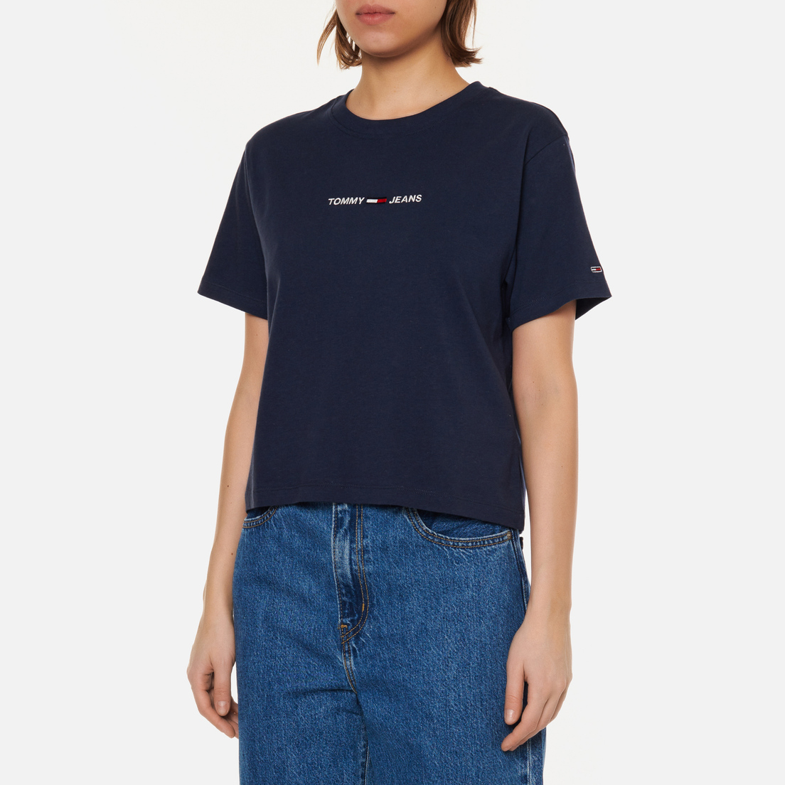 Tommy Jeans Женская футболка Logo Embroidery Organic Cotton