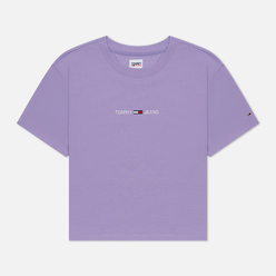 Женская футболка Tommy Jeans Logo Embroidery Organic Cotton Violet Viola