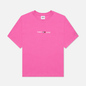 Женская футболка Tommy Jeans Logo Embroidery Organic Cotton Vivid Fuchsia фото - 0