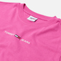 Женская футболка Tommy Jeans Logo Embroidery Organic Cotton Vivid Fuchsia фото - 1