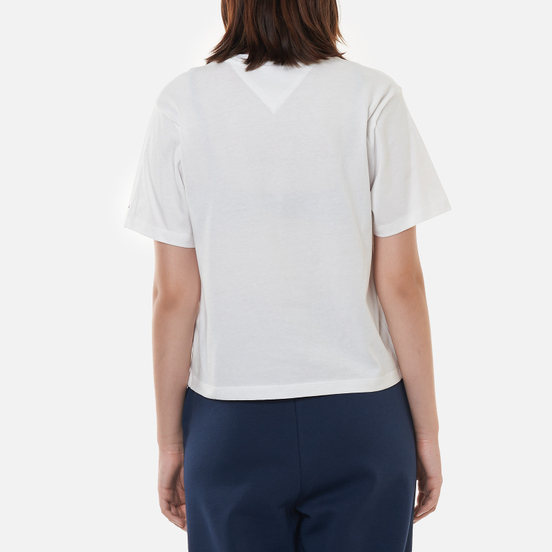Женская футболка Tommy Jeans Logo Embroidery Organic Cotton White