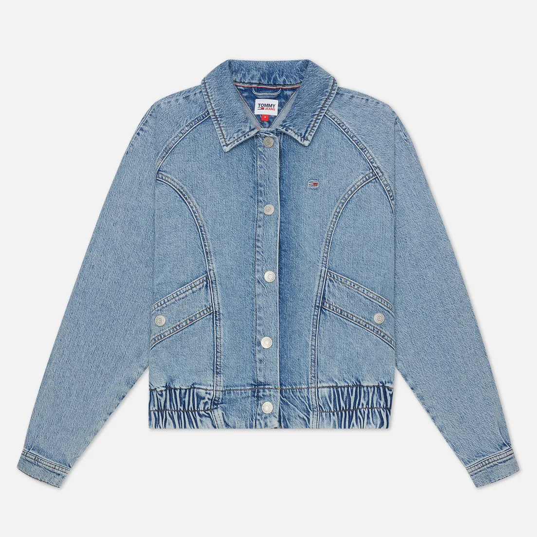 Tommy Jeans Женская джинсовая куртка Back Logo Cropped Denim Cargo