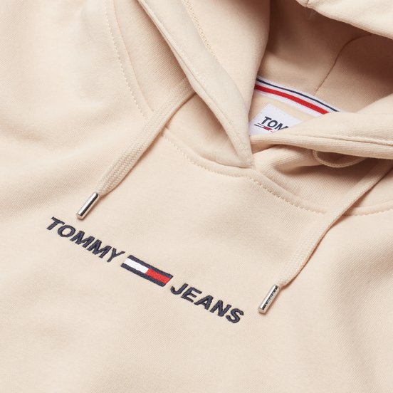 Женская толстовка Tommy Jeans Linear Logo Hoodie Smooth Stone