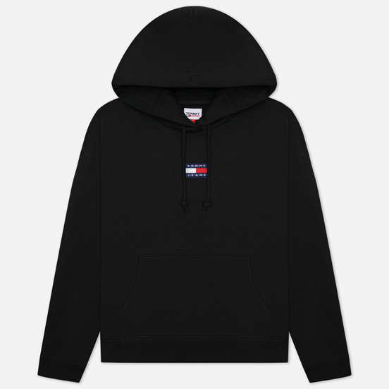 Женская толстовка Tommy Jeans Tommy Center Badge Hoodie Black