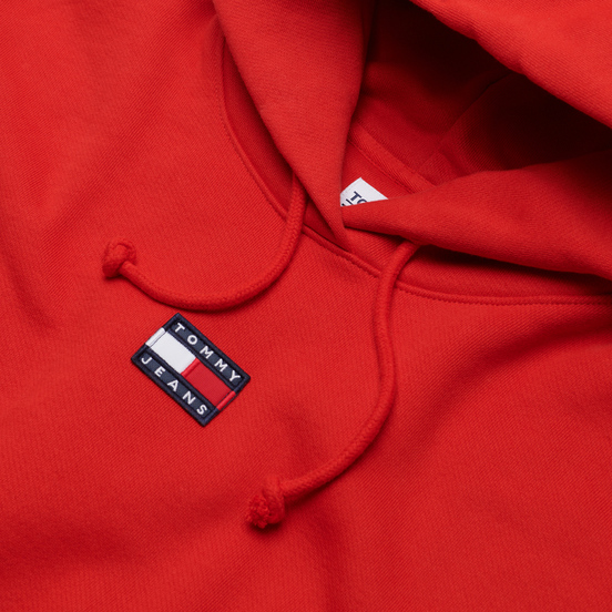 Женская толстовка Tommy Jeans Tommy Center Badge Hoodie Deep Crimson