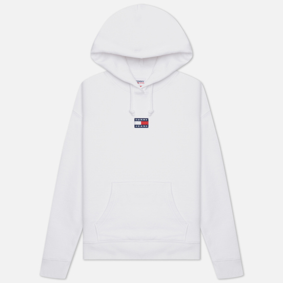 Женская толстовка Tommy Jeans Tommy Center Badge Hoodie White