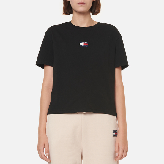 Женская футболка Tommy Jeans Tommy Center Badge Black