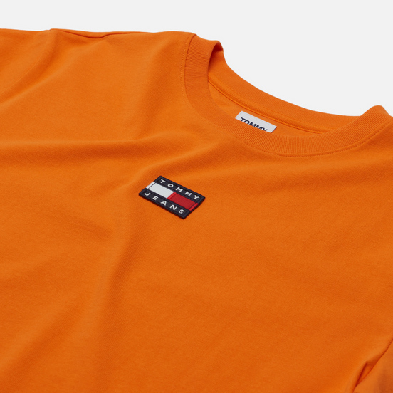 Женская футболка Tommy Jeans Tommy Center Badge Washed Orange