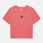 Женская футболка Tommy Jeans Tommy Center Badge Botanical Pink фото - 0