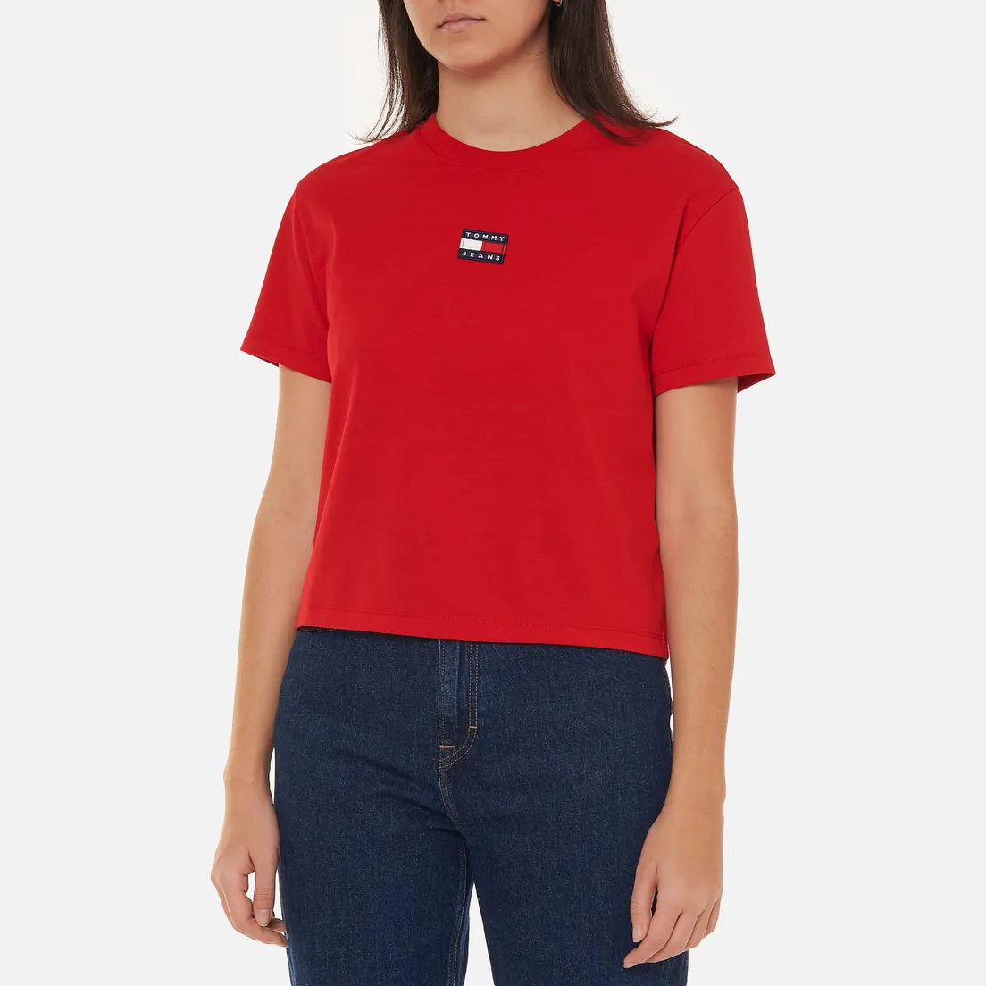 Tommy Jeans Женская футболка Tommy Center Badge Crew Neck