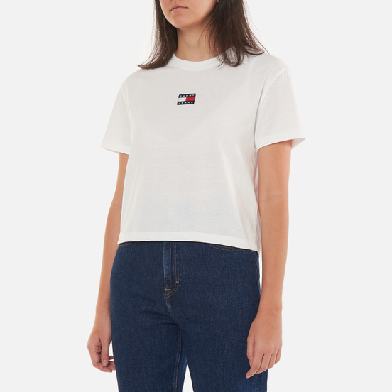 Женская футболка Tommy Jeans Tommy Center Badge White