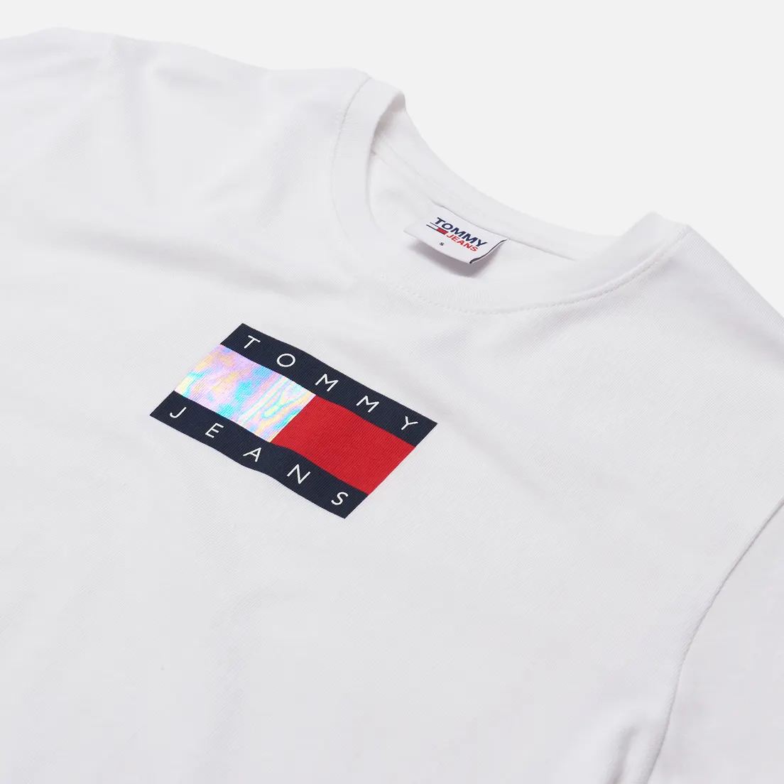 Tommy Jeans Женская футболка Crop Metallic Flag