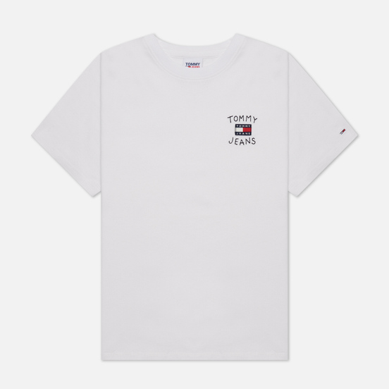 Женская футболка Tommy Jeans Relaxed Homespun Flag White