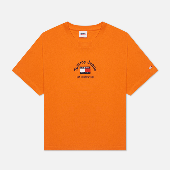 Женская футболка Tommy Jeans Boxy Crop Timeless Tommy 1 Washed Orange