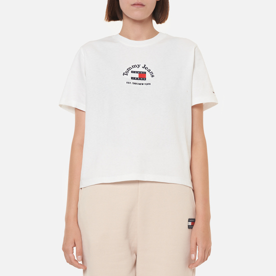 Женская футболка Tommy Jeans Boxy Crop Timeless Tommy 1 White