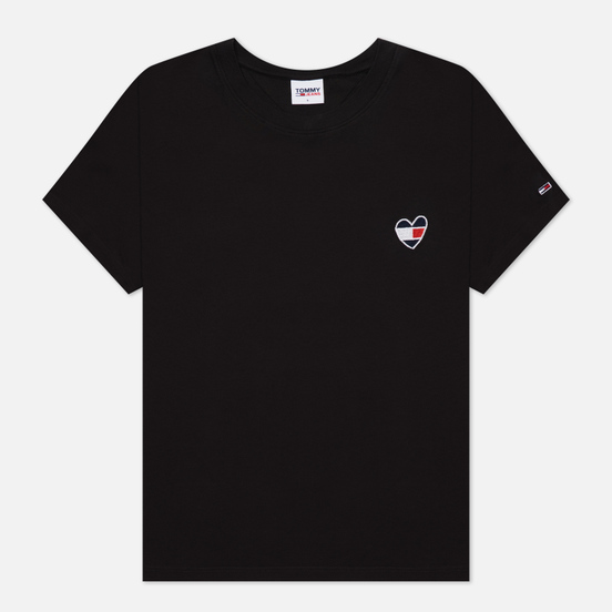 Женская футболка Tommy Jeans Regular Homespun Heart Black