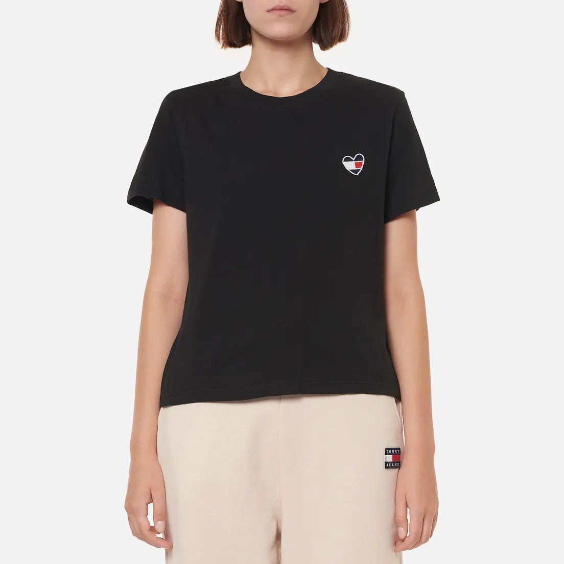 Tommy Jeans Женская футболка Regular Homespun Heart
