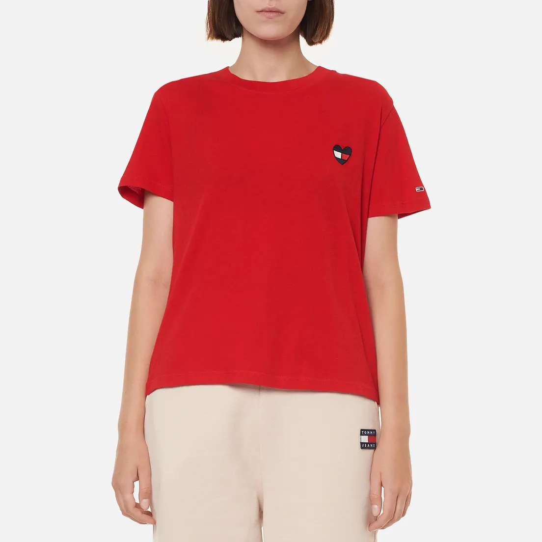 Tommy Jeans Женская футболка Regular Homespun Heart