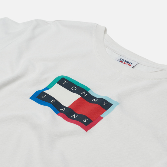 Женская футболка Tommy Jeans Relaxed Multi Flag White