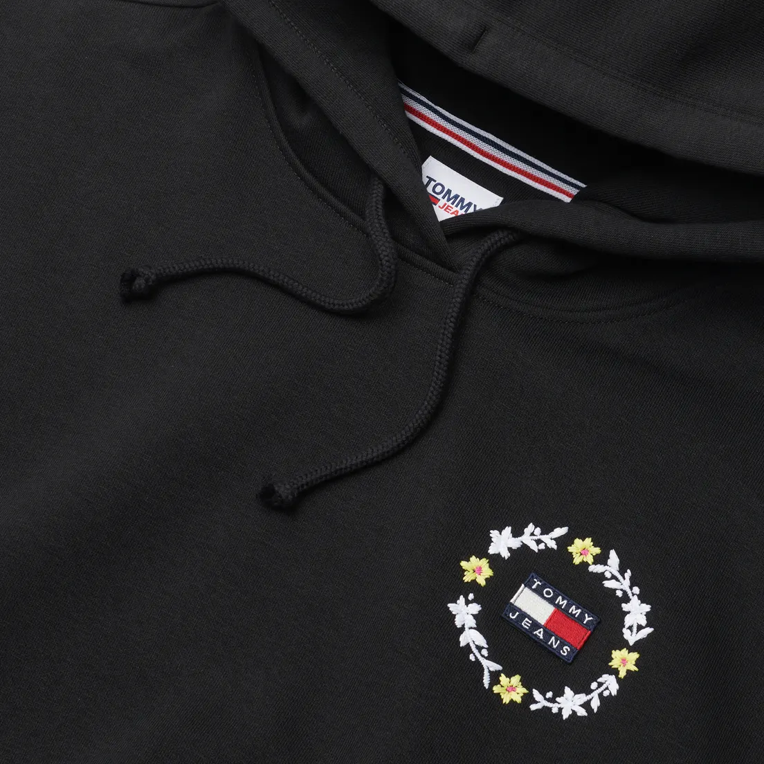 Tommy Jeans Женская толстовка Crop Floral Embroidery Badge Hoodie