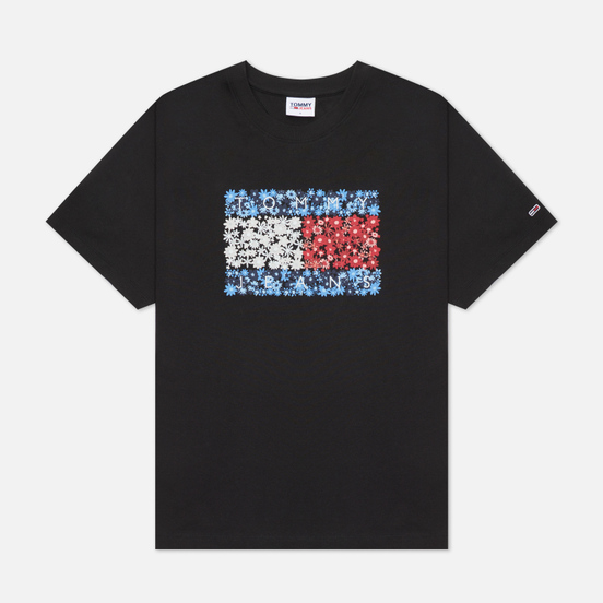 Женская футболка Tommy Jeans Relaxed Floral Flag Black