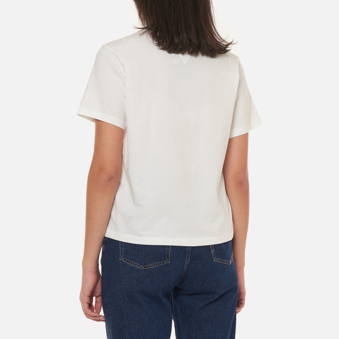 Женская футболка Tommy Jeans, цвет белый, размер L DW0DW11289YBR Relaxed Floral Flag - фото 4