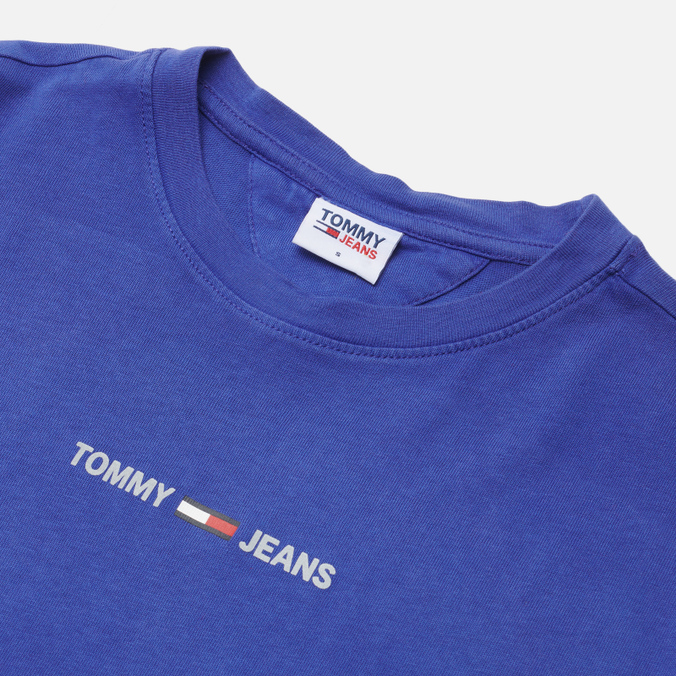 Женская футболка Tommy Jeans, цвет синий, размер L DW0DW11293VQ6 Oversized Reflective Linear - фото 2