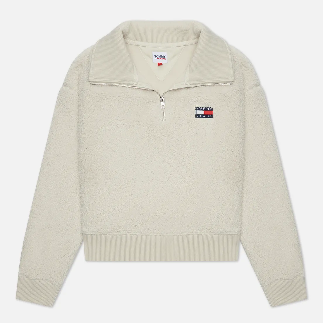 Tommy Jeans Женская толстовка Boxy Plush Badge Quarter Zip