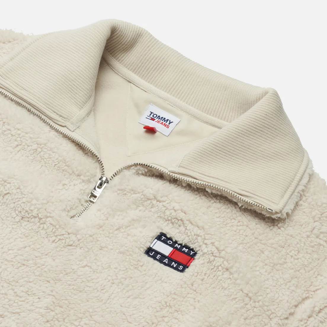 Tommy Jeans Женская толстовка Boxy Plush Badge Quarter Zip