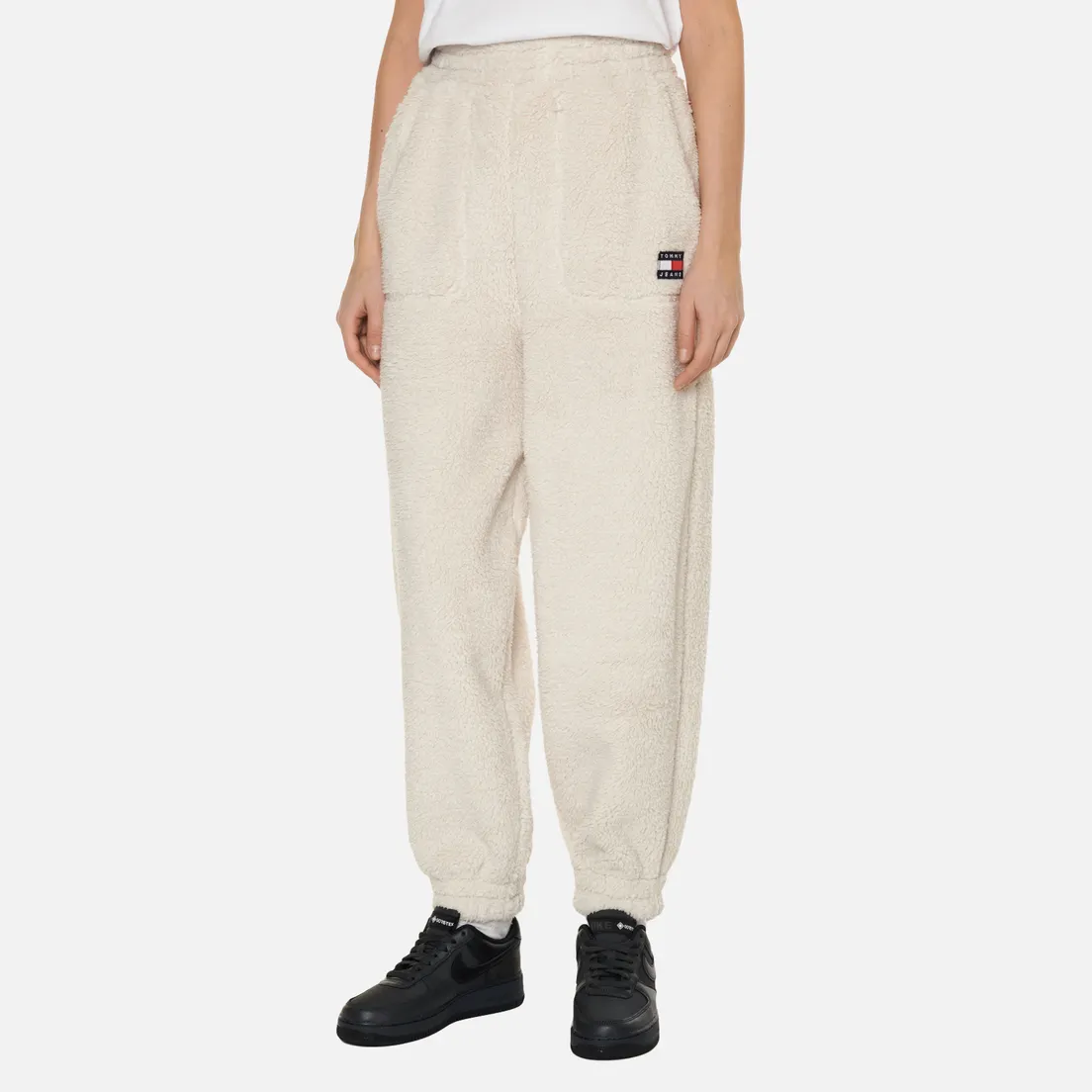 Tommy Jeans Женские брюки Plush Badge Relaxed Fit Fleece Joggers