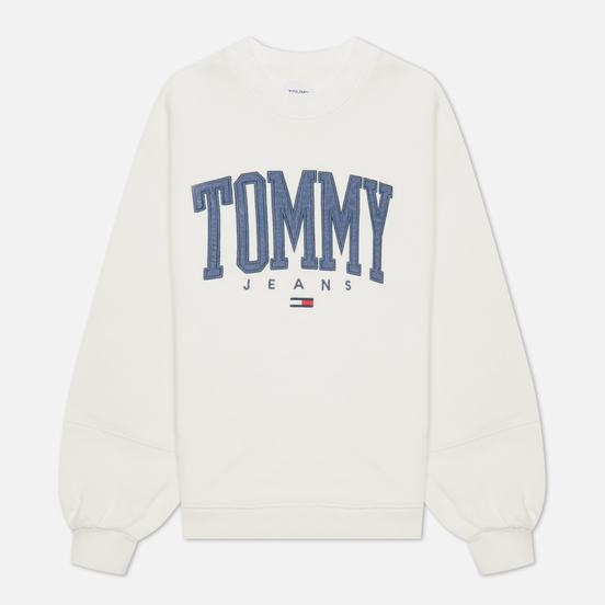 Женская толстовка Tommy Jeans ABO Collegiate Crew Neck Ivory Silk
