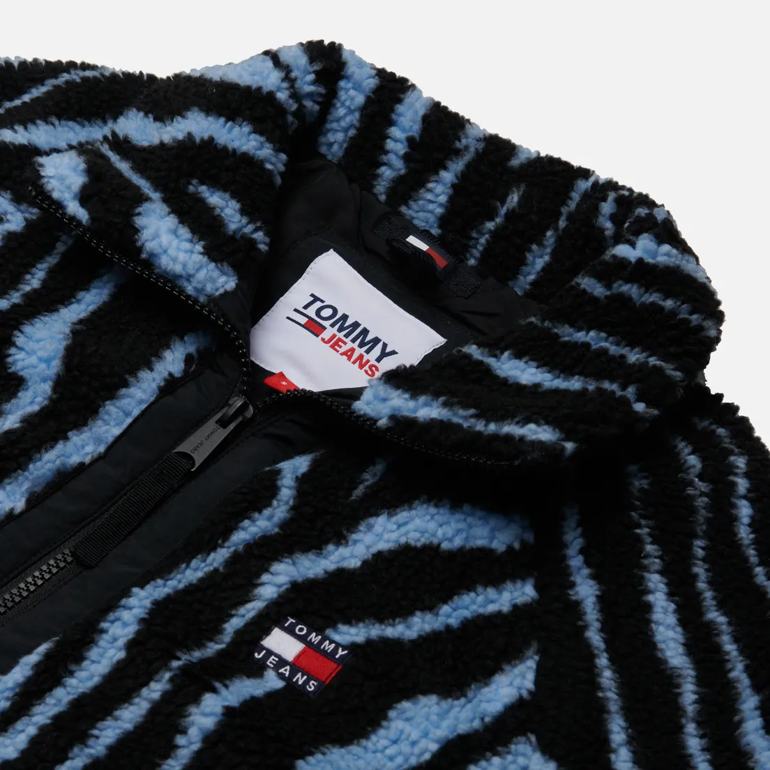 Tommy Jeans Женская флисовая куртка Zebra Print Padded Sherpa