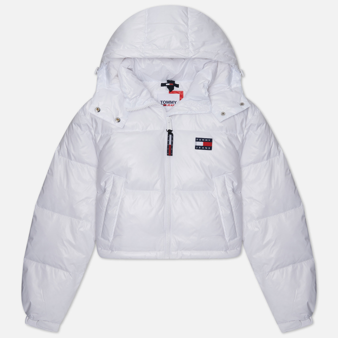 Женский пуховик Tommy Jeans Alaska Cropped Puffer, цвет белый
