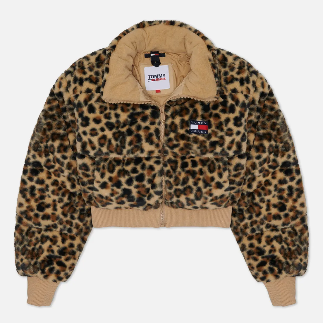 Tommy Jeans Женский пуховик Ultra Cropped Leo Faux Fur