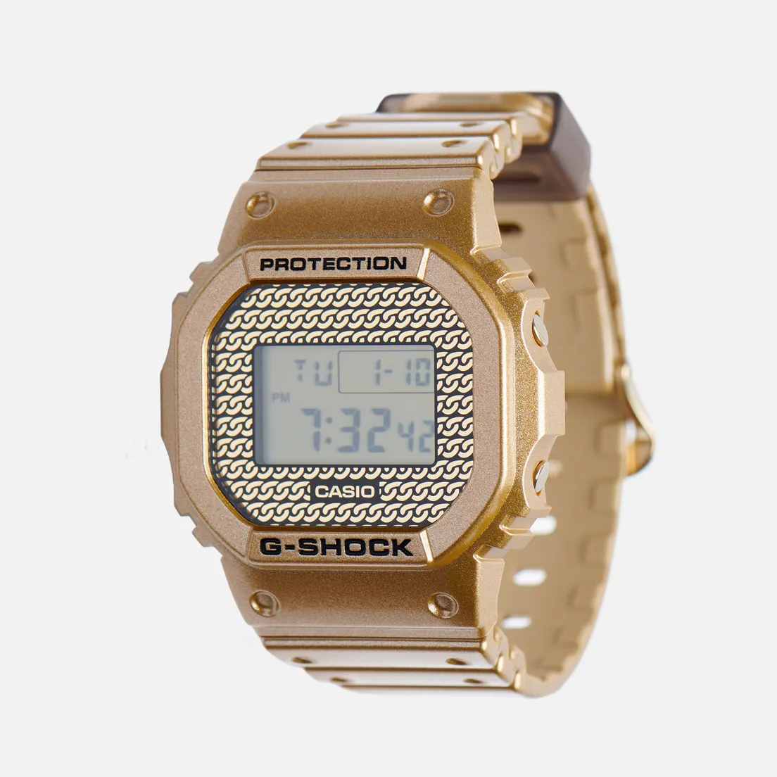 CASIO Наручные часы G-SHOCK DWE-5600HG-1 Hip-Hop Gold Chain