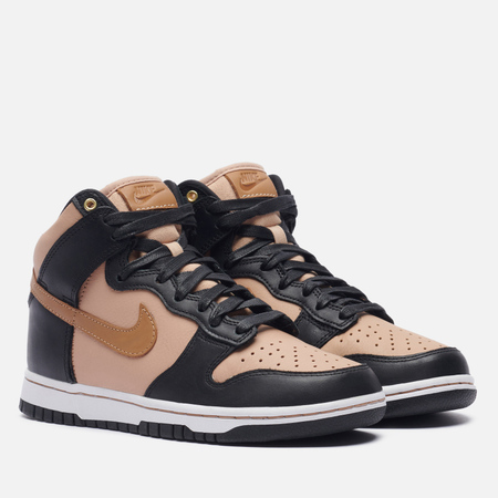 фото Женские кроссовки nike wmns dunk high lxx, цвет коричневый, размер 35.5 eu