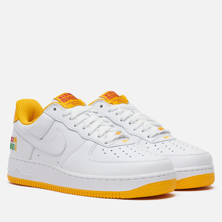 фото Мужские кроссовки nike air force 1 low retro qs west indies, цвет белый, размер 40 eu