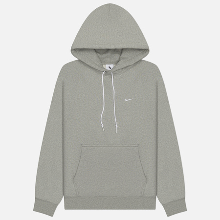  Мужская толстовка Nike Solo Swoosh Fleece Hoodie, цвет серый, размер L