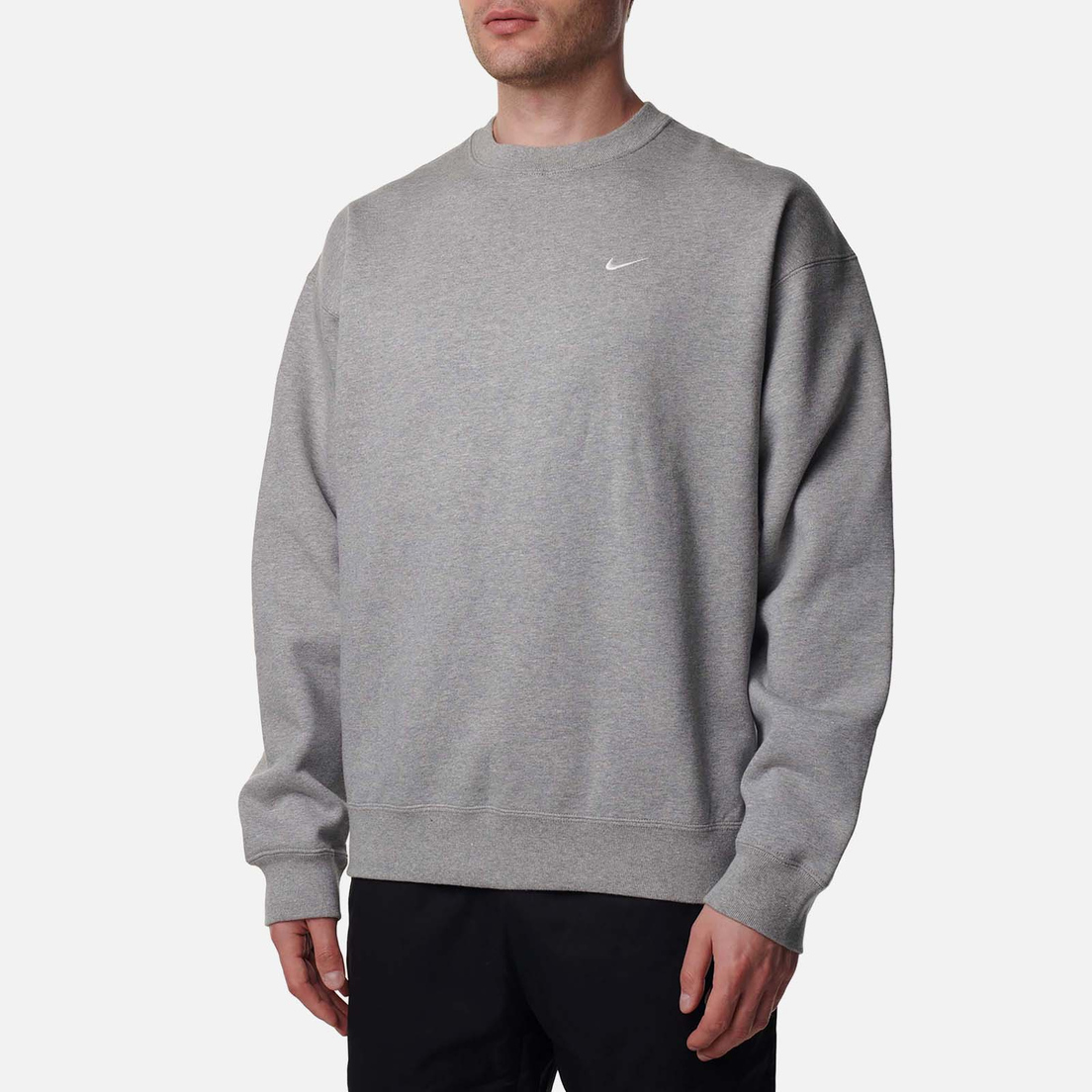 Nike Мужская толстовка Solo Swoosh Fleece Crew Neck