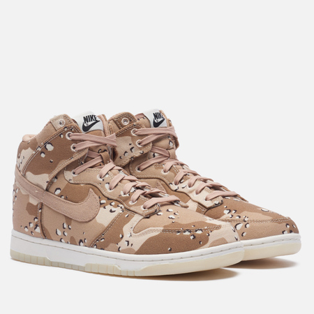 фото Кроссовки nike wmns dunk high desert camo, цвет бежевый, размер 35.5 eu