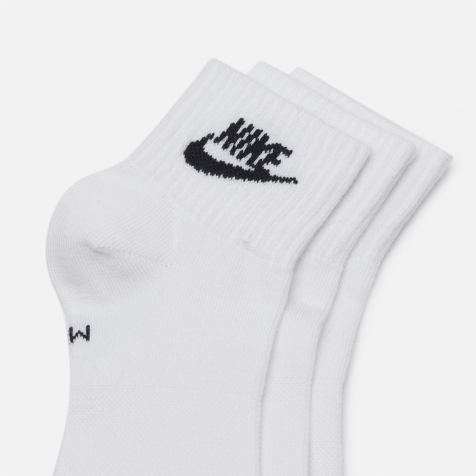 Комплект носков Nike, цвет белый, размер 38-42 DX5074-101 3-Pack Everyday Essential Ankle - фото 2