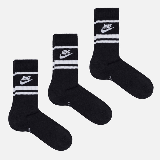 Комплект носков Nike, цвет чёрный, размер 38-42