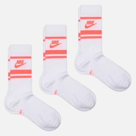 Комплект носков Nike 3-Pack Everyday Essential Crew, цвет белый, размер 38-42 EU