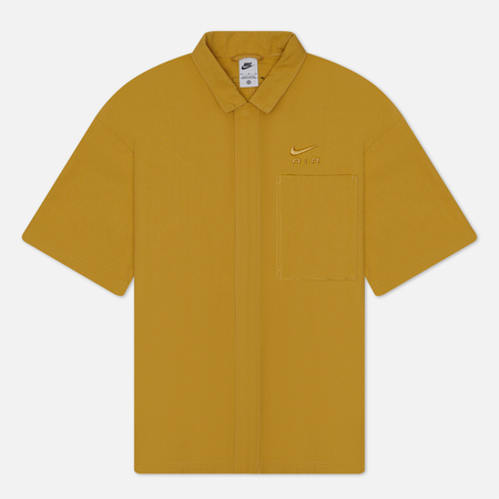 фото Мужская рубашка nike air woven overshirt, цвет жёлтый, размер s